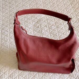 Longchamp Cordovan Leather Shoulder Bag